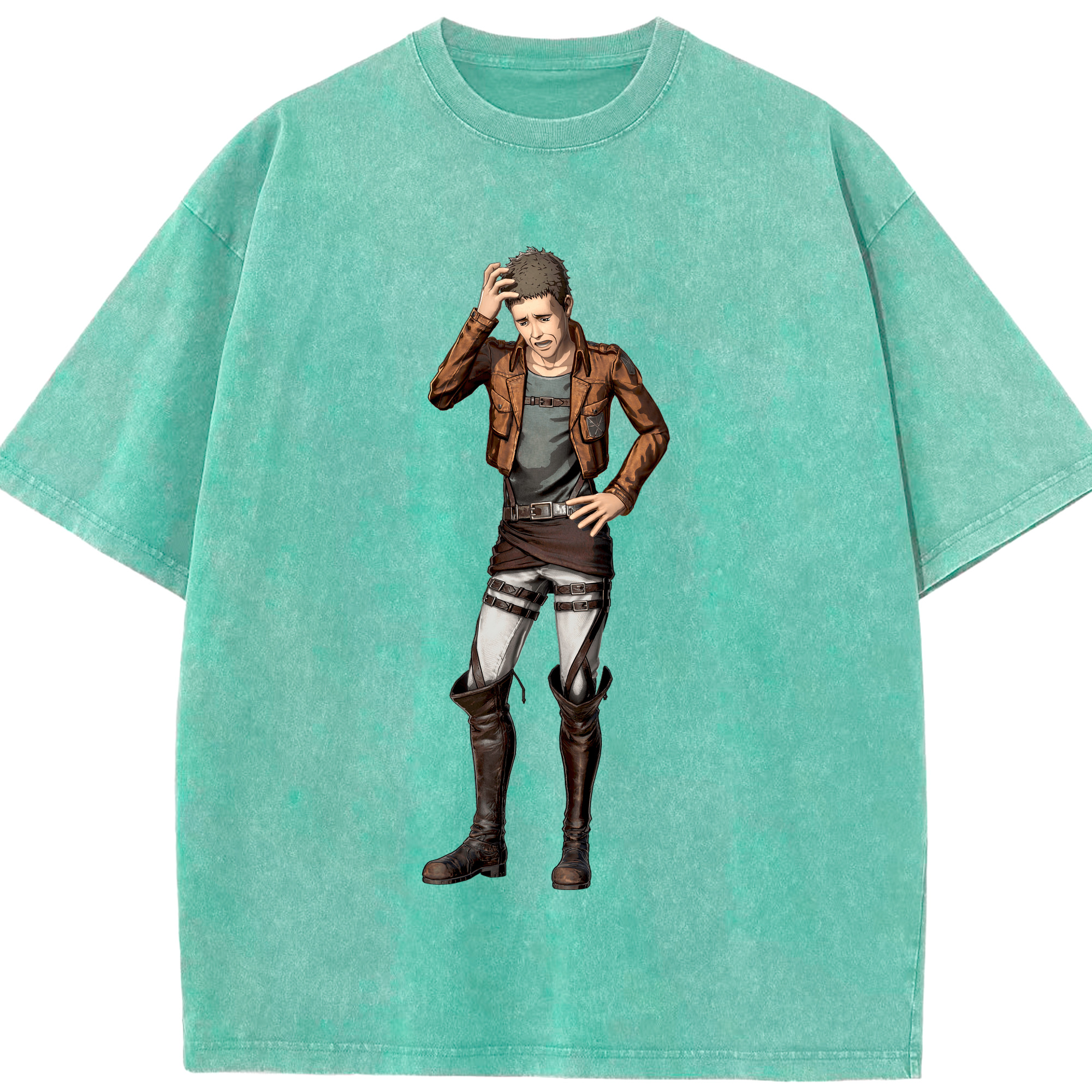 （画像用） 進撃の巨人 Attack on Titan 綿100% ヴィンテージ風 半袖Tシャツ（フロントプリント）